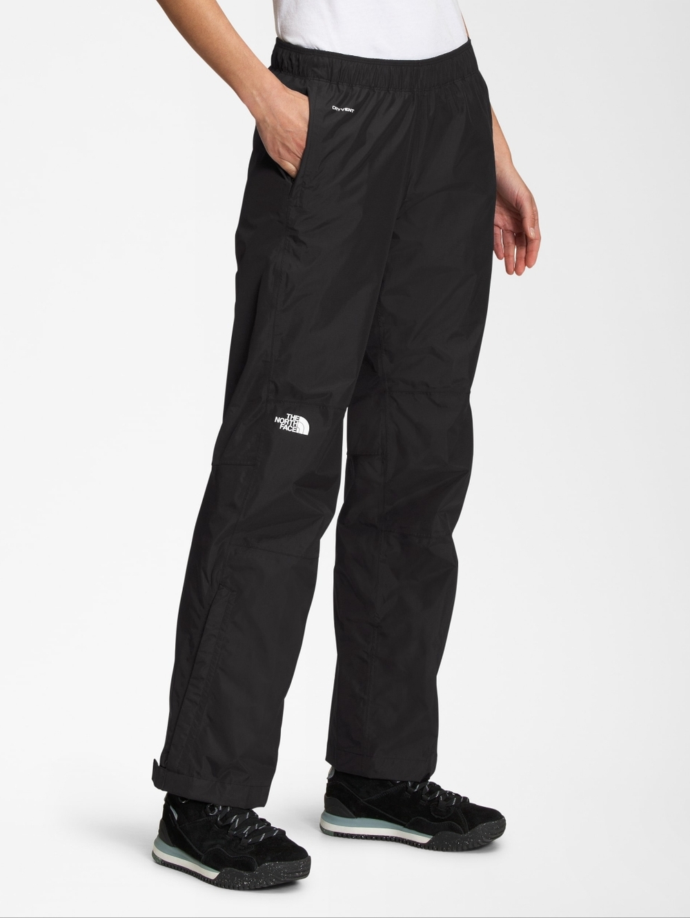 The North Face Antora Rain Pants Size XS Womens Dryvent Waterproof Black EUC